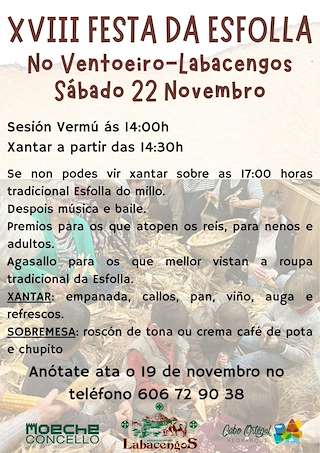Fechas, información, programa, cartel, imágenes, mapa y ubicación de XVIII Festa da Esfolla (2025) en Moeche