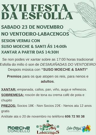 Fechas, información, programa, cartel, imágenes, mapa y ubicación de XVII Festa da Esfolla  en  Moeche