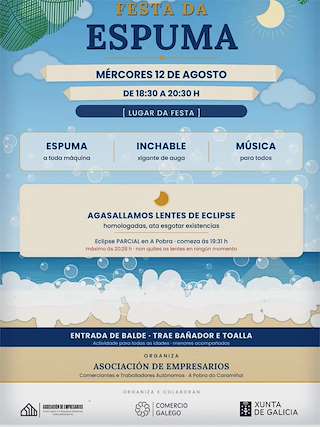 Fechas, información, programa, cartel, imágenes, mapa y ubicación de Festa da Espuma (2026)  en  A Pobra do Caramiñal