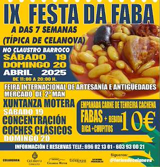 Fechas, información, programa, cartel, imágenes, mapa y ubicación de IX Festa da Faba   en  Celanova