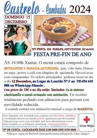 Fechas, información, programa, cartel, imágenes, mapa y ubicación de XV Festa da Fabada Asturiana de Castrelos  en  Cambados