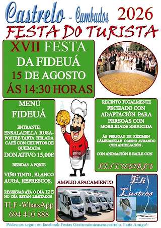 Fechas, información, programa, cartel, imágenes, mapa y ubicación de XVII Festa da Fidegua de Castrelo (2026) en Cambados