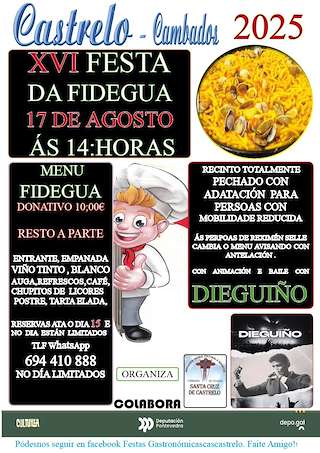 Fechas, información, programa, cartel, imágenes, mapa y ubicación de XVI Festa da Fidegua de Castrelo  en  Cambados