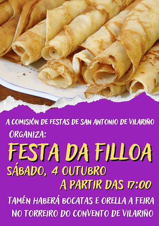 Fechas, información, programa, cartel, imágenes, mapa y ubicación de Festa da Filloa de Vilariño (2025)  en  Nigrán