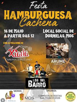 Fechas, información, programa, cartel, imágenes, mapa y ubicación de Festa da Hamburguesa Cachena (2026)  en  Mos