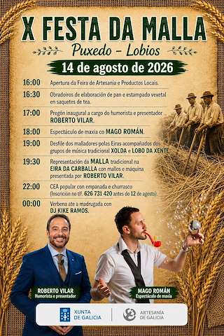 Fechas, información, programa, cartel, imágenes, mapa y ubicación de Festa da Malla de Puxedo (2026) en Lobios