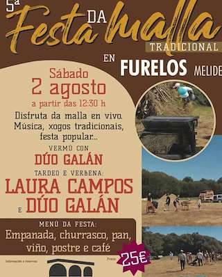 Fechas, información, programa, cartel, imágenes, mapa y ubicación de V Festa da Malla Tradicional de Furelos  en  Melide