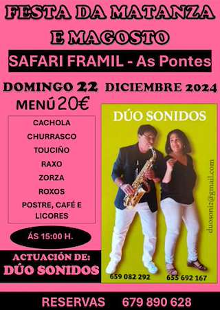 Fechas, información, programa, cartel, imágenes, mapa y ubicación de Festa da Matanza e Magosto de Safari Framil   en  As Pontes de García Rodríguez