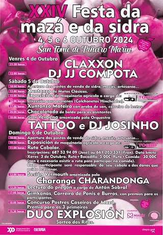 Fechas, información, programa, cartel, imágenes, mapa y ubicación de XXIV Festa da Mazá e da Sidra  en  Marín
