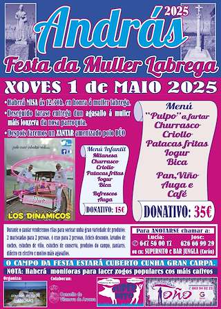 Fechas, información, programa, cartel, imágenes, mapa y ubicación de Festa da Muller Labrega de András  en  Vilanova de Arousa