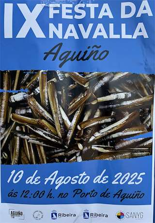 Fechas, información, programa, cartel, imágenes, mapa y ubicación de IX Festa da Navalla de Aguiño  en  Ribeira