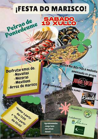 Fechas, información, programa, cartel, imágenes, mapa y ubicación de Festa da Navalla e da Nécora  en  Pontedeume