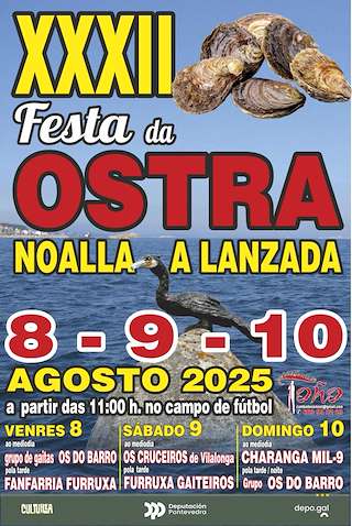 Fechas, información, programa, cartel, imágenes, mapa y ubicación de XXXII Festa da Ostra de Noalla  en  Sanxenxo