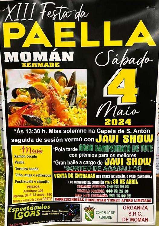 XIII Festa da Paella de Momán (2024) en Xermade