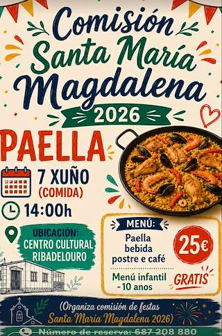 Fechas, información, programa, cartel, imágenes, mapa y ubicación de Festa da Paella de Ribadelouro (2026)  en  Tui