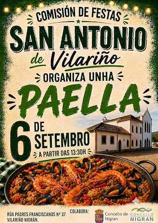 Fechas, información, programa, cartel, imágenes, mapa y ubicación de Festa da Paella de Vilariño (2026) en Nigrán