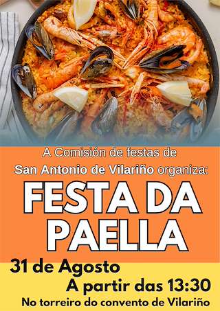 Fechas, información, programa, cartel, imágenes, mapa y ubicación de Festa da Paella de Vilariño  en  Nigrán
