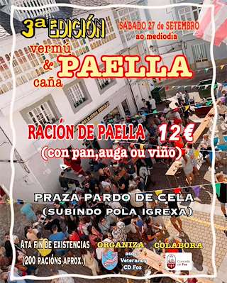 Fechas, información, programa, cartel, imágenes, mapa y ubicación de III Festa da Paella   en  Foz