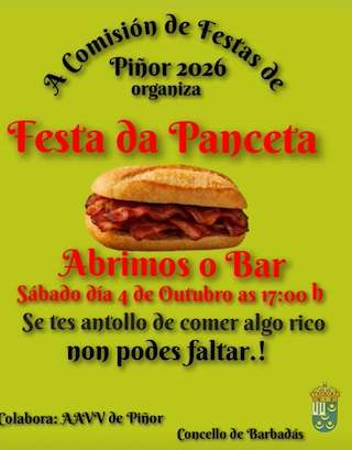 Fechas, información, programa, cartel, imágenes, mapa y ubicación de Festa da Panceta de Piñor (2025)  en  Barbadás