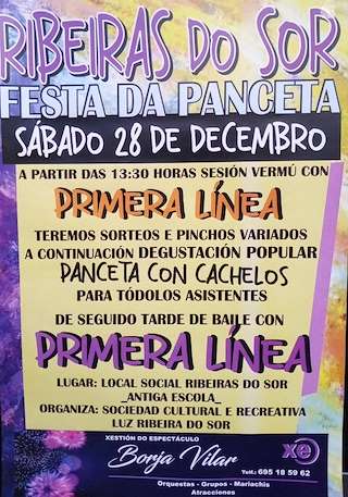 Fechas, información, programa, cartel, imágenes, mapa y ubicación de Festa da Panceta de Ribeiras do Sor   en  Mañón