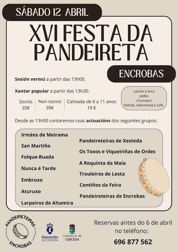XVI Festa da Pandeireta (2025) en Cerceda