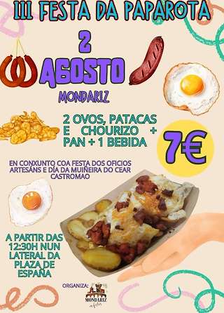 Fechas, información, programa, cartel, imágenes, mapa y ubicación de III Festa da Paparota (2026)  en  Mondariz