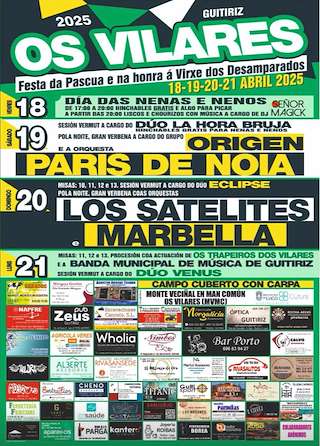 Fechas, información, programa, cartel, imágenes, mapa y ubicación de Festa da Pascua de Os Vilares  en  Guitiriz