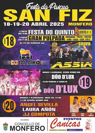 Fechas, información, programa, cartel, imágenes, mapa y ubicación de Festa da Pascua de San Félix   en  Monfero