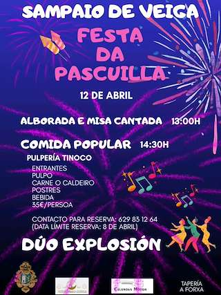 Fechas, información, programa, cartel, imágenes, mapa y ubicación de Festa da Pascuilla de Sampaio de Veiga (2026)  en  Celanova