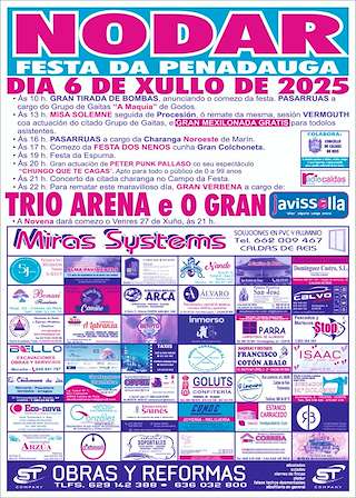 Fechas, información, programa, cartel, imágenes, mapa y ubicación de Festa da Penadauga de Nodar  en  Caldas de Reis