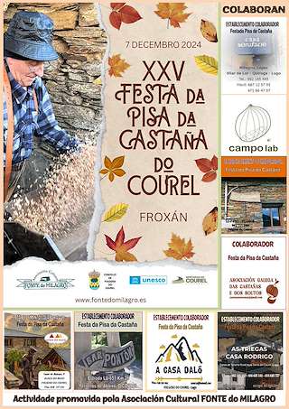 Fechas, información, programa, cartel, imágenes, mapa y ubicación de Festa da Pisa da Castaña de Froxán   en  Folgoso do Courel