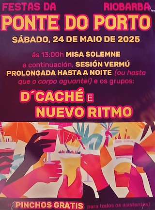 Fechas, información, programa, cartel, imágenes, mapa y ubicación de Festa da Ponte do Porto  en  O Vicedo