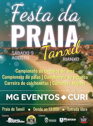 Fechas, información, programa, cartel, imágenes, mapa y ubicación de Festa da Praia de Tanxil  en  Rianxo
