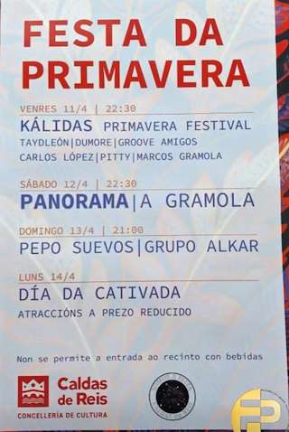 Fechas, información, programa, cartel, imágenes, mapa y ubicación de IV Festa da Primavera  en  Caldas de Reis