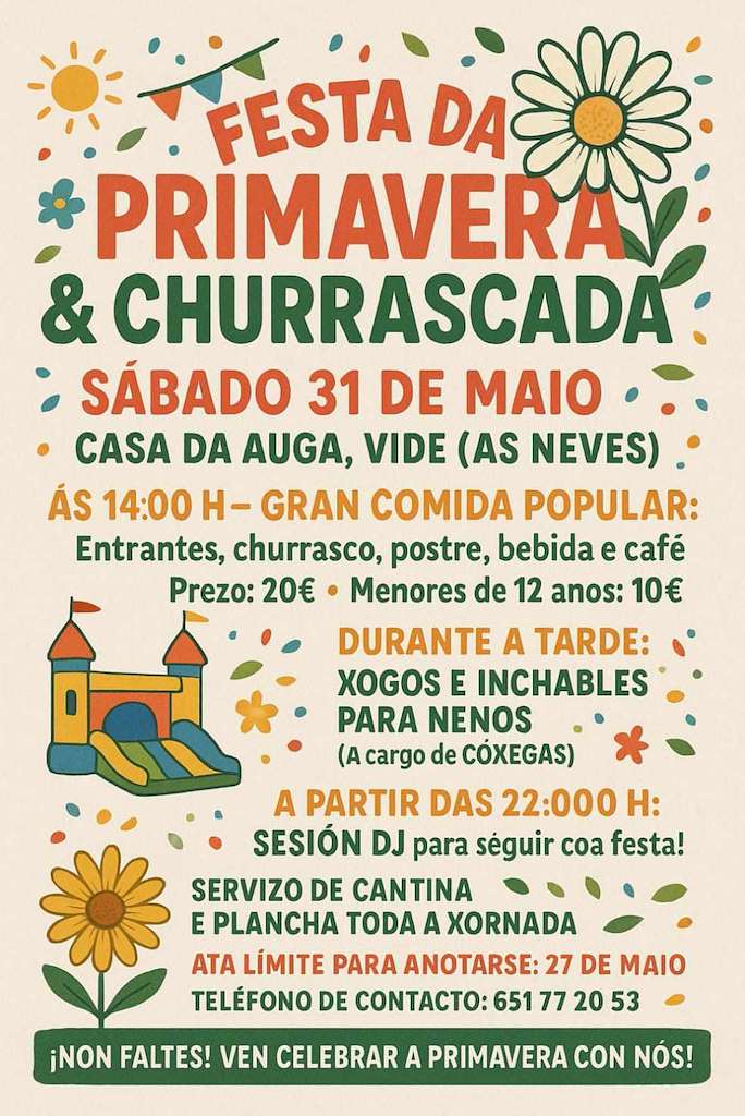 Festa da Primavera & Churrascada de Vide (2025) en As Neves