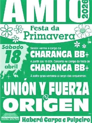 Fechas, información, programa, cartel, imágenes, mapa y ubicación de Festa da Primavera de Amio (2026) en Santiago de Compostela