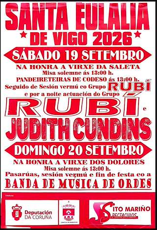 Fechas, información, programa, cartel, imágenes, mapa y ubicación de Festa da Saleta e As Dores de Vigo (2026) en Boqueixón