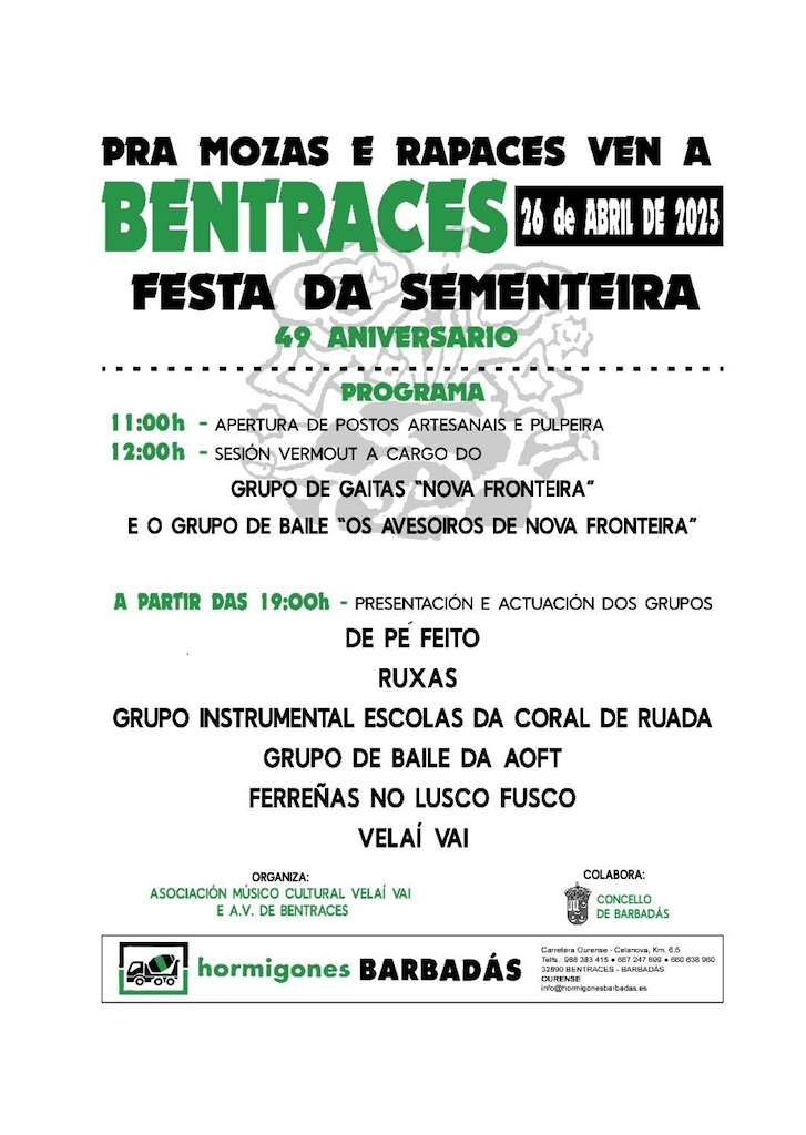 Festa da Sementeira de Bentraces en Barbadás