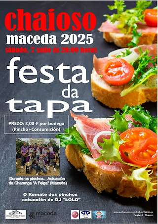 Fechas, información, programa, cartel, imágenes, mapa y ubicación de Festa da Tapa de Chaioso  en  Maceda