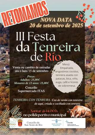 Fechas, información, programa, cartel, imágenes, mapa y ubicación de III Festa da Tenreira de Río  en  San Xoán de Río