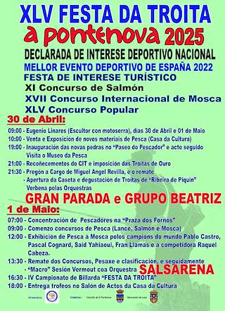 Fechas, información, programa, cartel, imágenes, mapa y ubicación de XLV Festa da Troita (2026)  en  A Pontenova