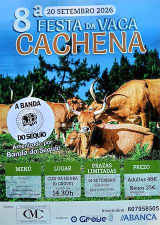 Fechas, información, programa, cartel, imágenes, mapa y ubicación de VIII Festa da Vaca Cachena (2026) en O Grove