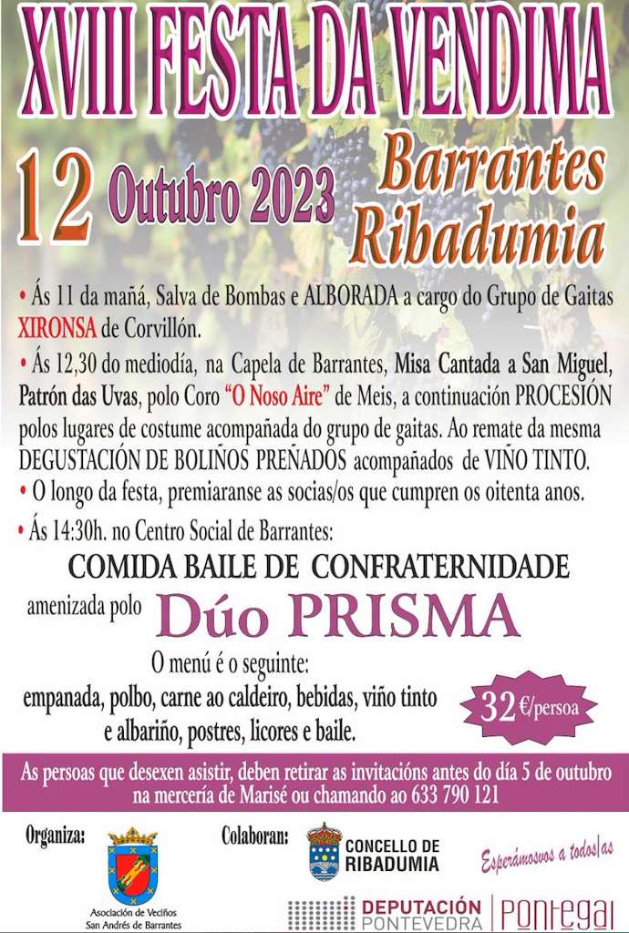 XVII Festa da Vendima de Barrantes en Ribadumia