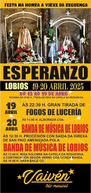 Fechas, información, programa, cartel, imágenes, mapa y ubicación de Festa da Virxe da Reguenga de Esperanzo  en  Lobios