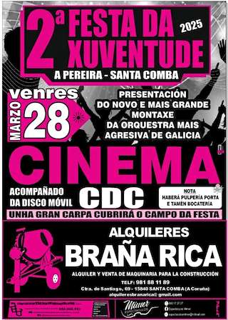 Fechas, información, programa, cartel, imágenes, mapa y ubicación de II Festa da Xuventude A Pereira   en  Santa Comba