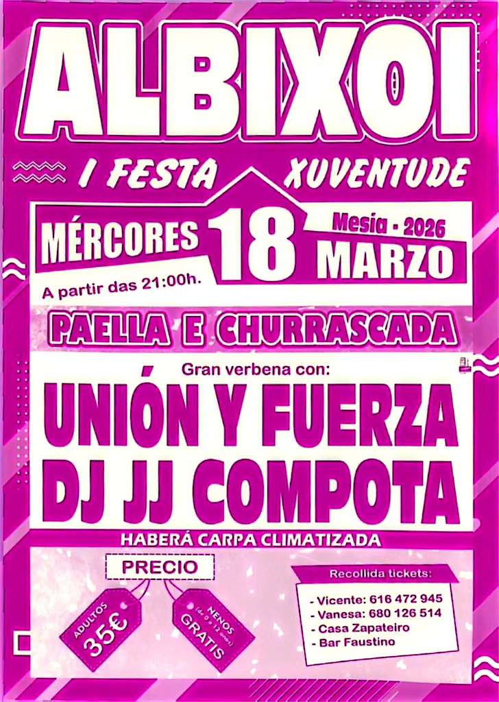 I Festa da Xuventude de Albixoi  (2026) en Mesía