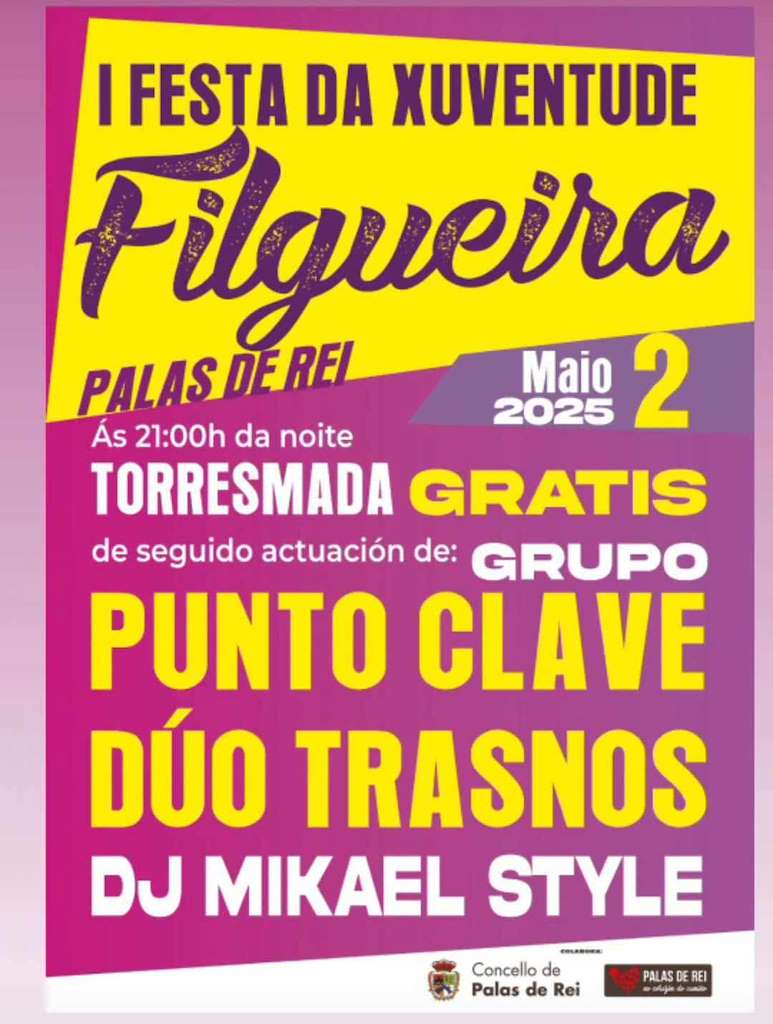 I Festa da Xuventude de Filgueira (2025) en Palas de Rei