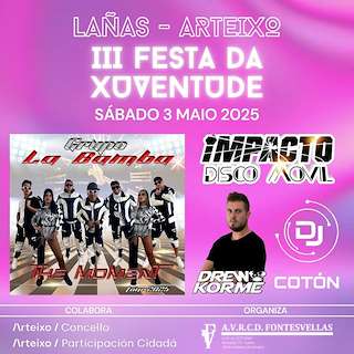 Fechas, información, programa, cartel, imágenes, mapa y ubicación de III Festa da Xuventude de Lañas  en  Arteixo