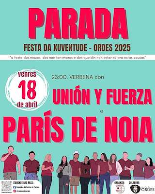 Fechas, información, programa, cartel, imágenes, mapa y ubicación de Festa da Xuventude de Parada  en  Ordes