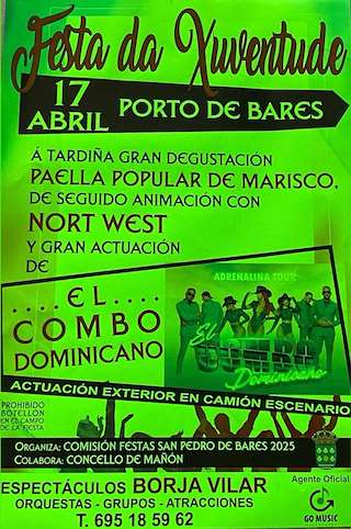 Fechas, información, programa, cartel, imágenes, mapa y ubicación de Festa da Xuventude de Porto de Bares  en  Mañón